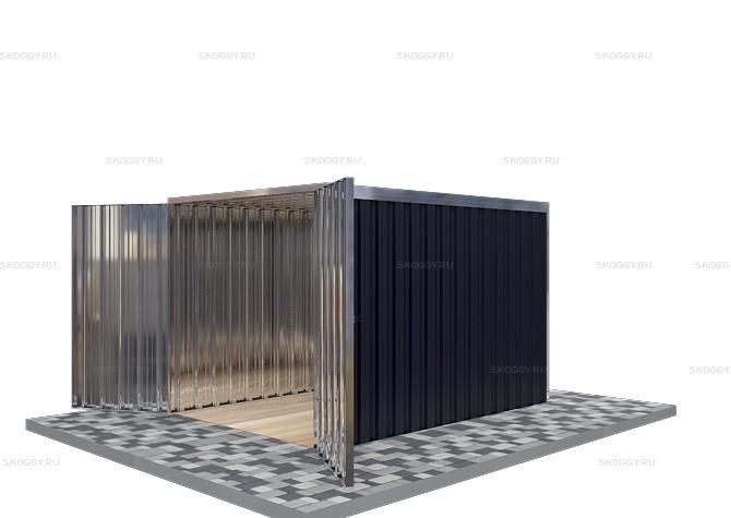 Металлический сарай SKOGGY 3М Стандартный с плоской крышей