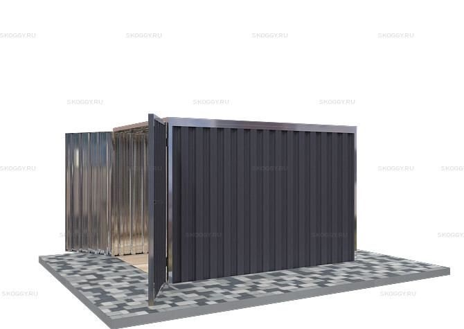 Металлический сарай SKOGGY 3М Стандартный с плоской крышей