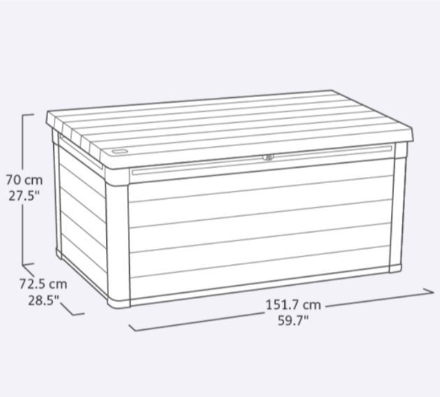 Сундук Кортина (Cortina box 570L) 570л графит