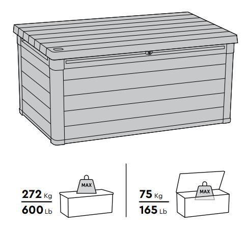 Сундук Кортина (Cortina box 570L) 570л графит