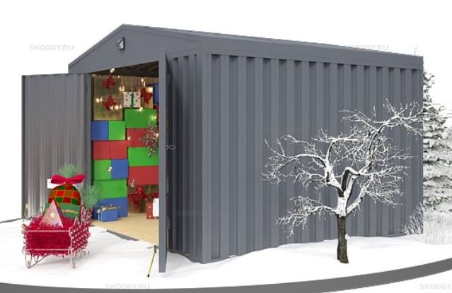 Металлический Гараж с Увеличенной Шириной и Высотой SKOGGY 3 м