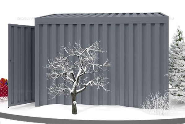 Металлический Гараж с Увеличенной Шириной и Высотой SKOGGY 3 м