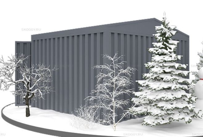 Металлический Гараж с Увеличенной Шириной и Высотой SKOGGY 3 м