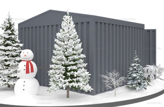 Металлический Гараж с Увеличенной Шириной и Высотой SKOGGY 3 м