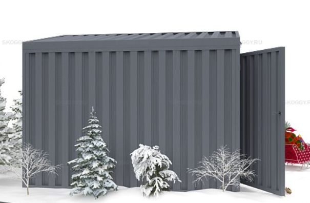 Металлический Гараж с Увеличенной Шириной и Высотой SKOGGY 3 м