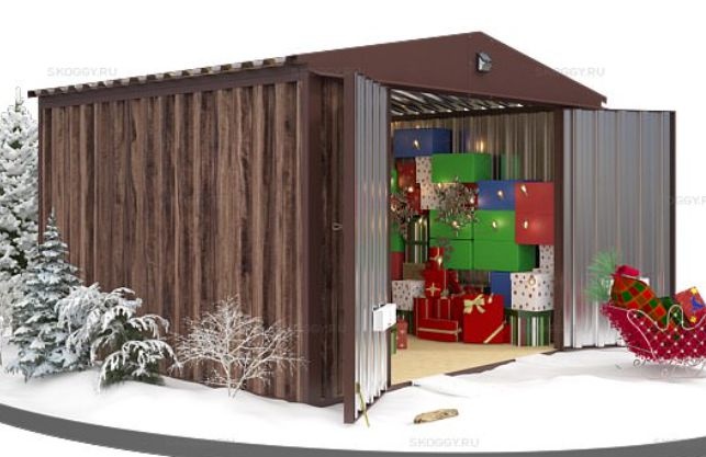 Металлический Гараж с Увеличенной Шириной и Высотой SKOGGY 3 м