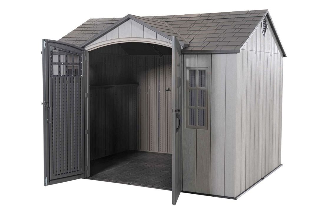 Сарай пластиковый Woodlook 10*8 серый