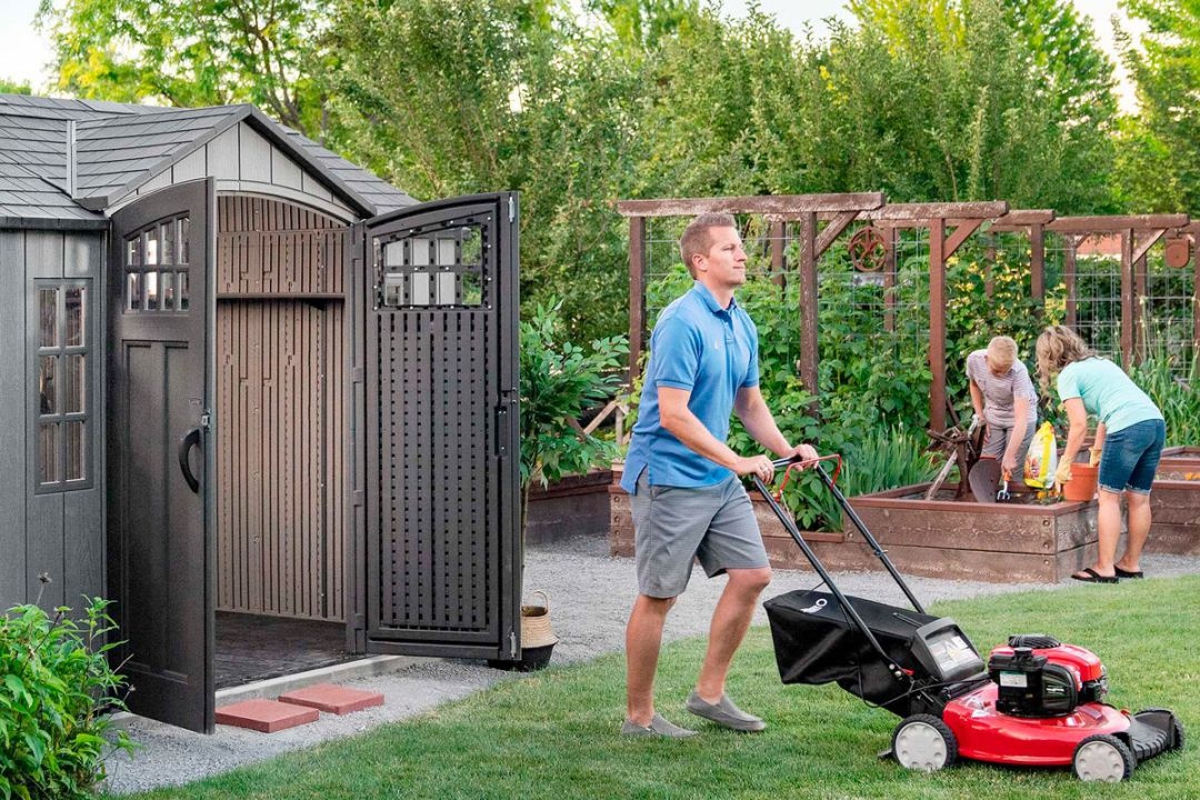 Сарай пластиковый Woodlook 10*8 серый