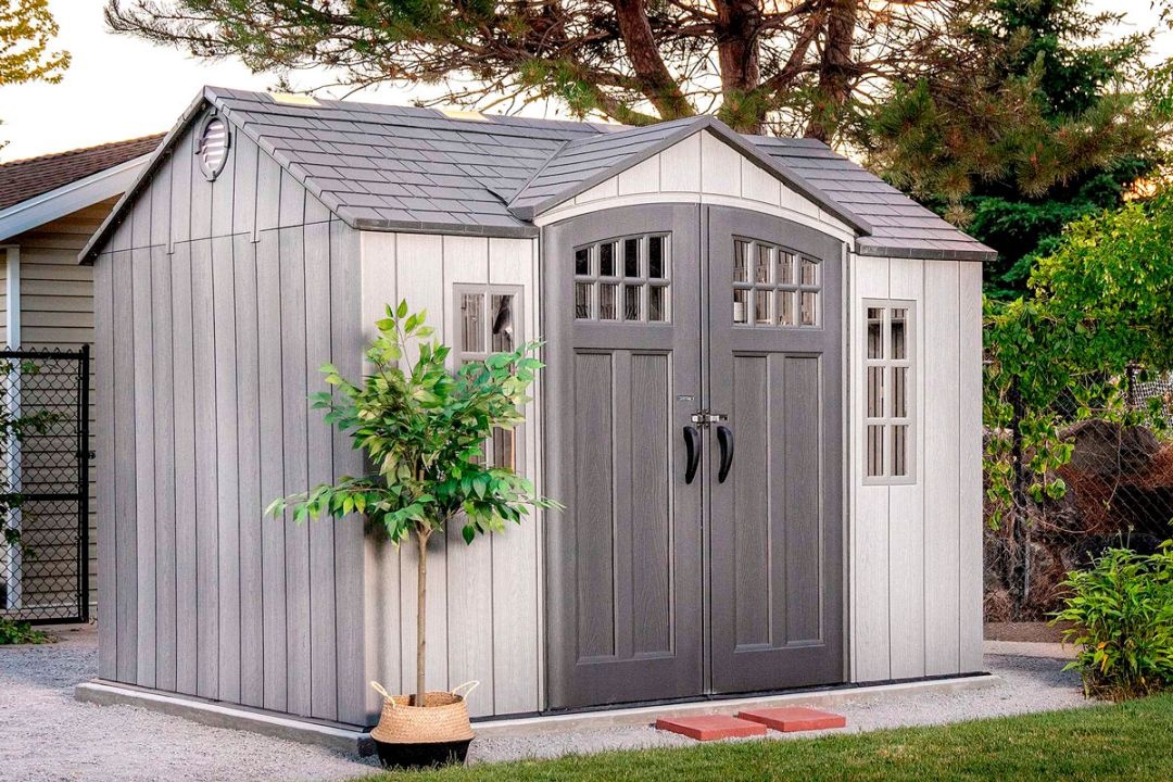 Сарай пластиковый Woodlook 10*8 серый