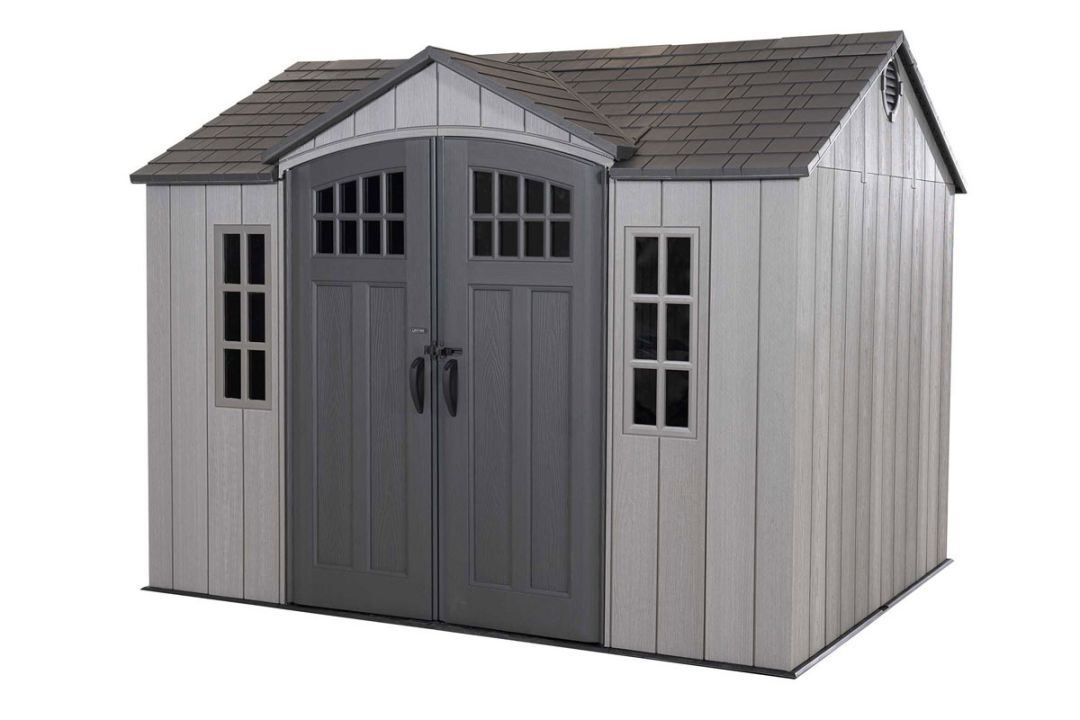 Сарай пластиковый Woodlook 10*8 серый