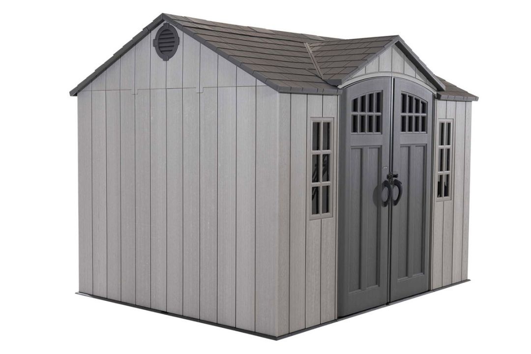 Сарай пластиковый Woodlook 10*8 серый