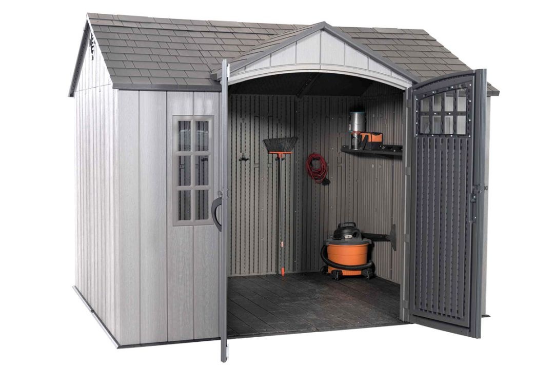 Сарай пластиковый Woodlook 10*8 серый