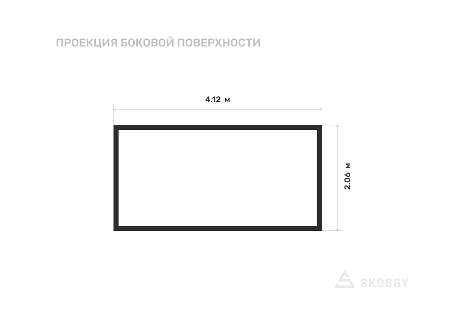 Металлический сарай SKOGGY 4М Стандартный с плоской крышей
