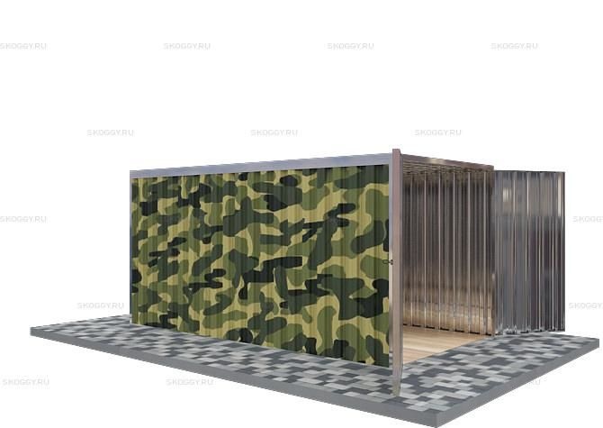 Металлический сарай SKOGGY 4М Стандартный с плоской крышей