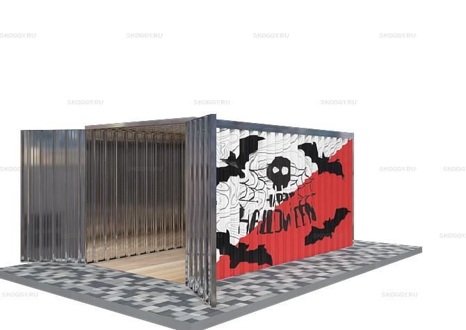 Металлический сарай SKOGGY 4М Стандартный с плоской крышей