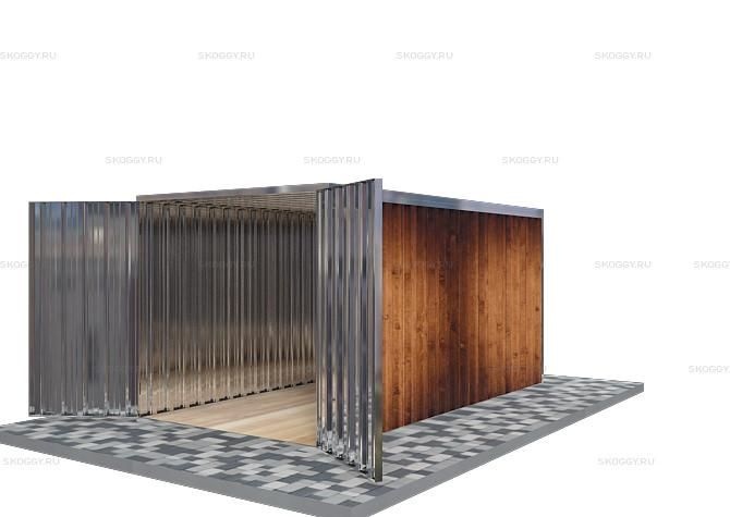 Металлический сарай SKOGGY 4М Стандартный с плоской крышей