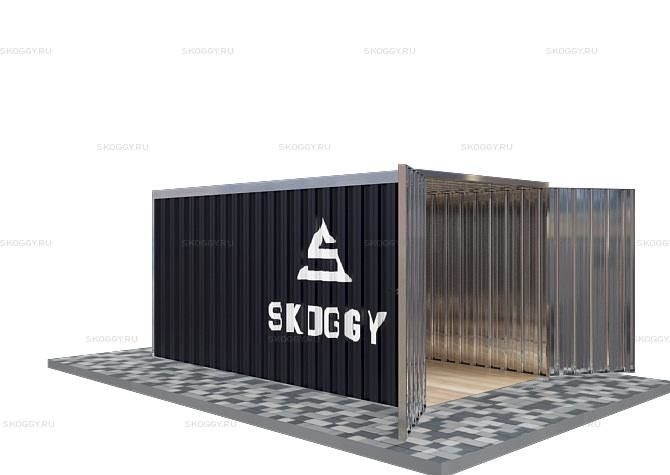 Металлический сарай SKOGGY 4М Стандартный с плоской крышей