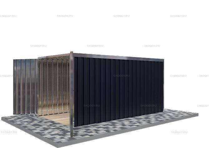 Металлический сарай SKOGGY 4М Стандартный с плоской крышей