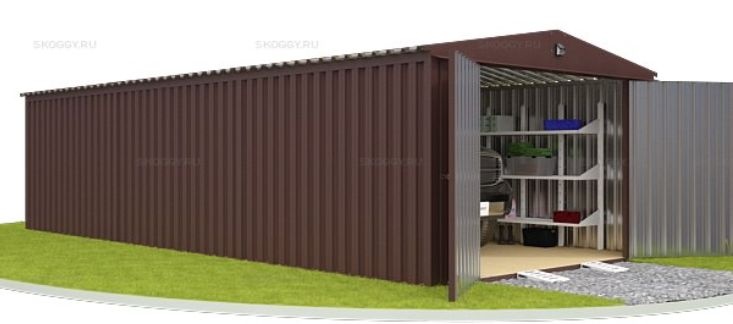 Гараж для автомобиля SKOGGY 3 х 8 м с увеличенной высотой