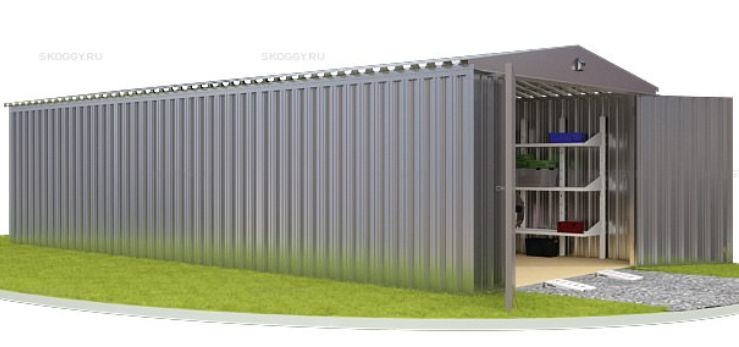 Гараж для автомобиля SKOGGY 3 х 8 м с увеличенной высотой