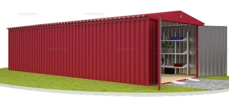 Гараж для автомобиля SKOGGY 3 х 8 м с увеличенной высотой