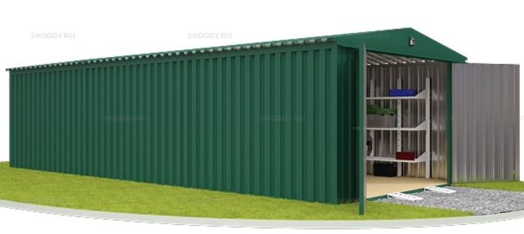 Гараж для автомобиля SKOGGY 3 х 8 м с увеличенной высотой