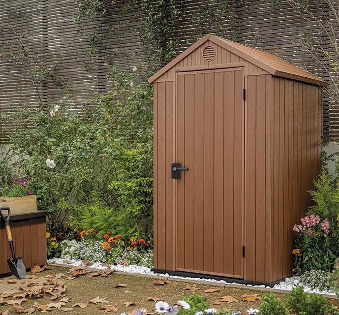 Сарай пластиковый Дарвин 4х4 коричневый 118 х 117 см