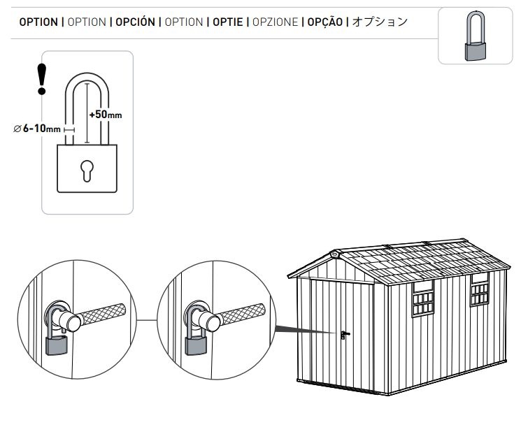Сарай пластиковый Окланд 7513 размер 210 x 405 см