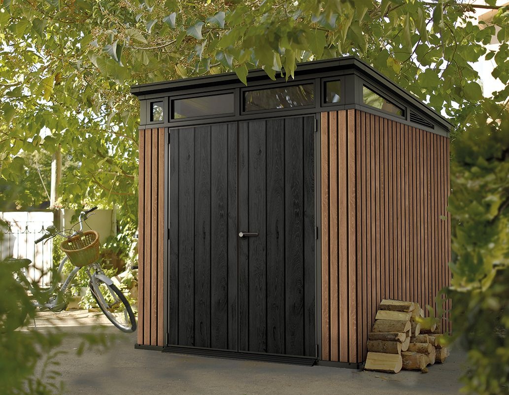 Сарай пластиковый Пент 7х7коричневый 216 х 216 см