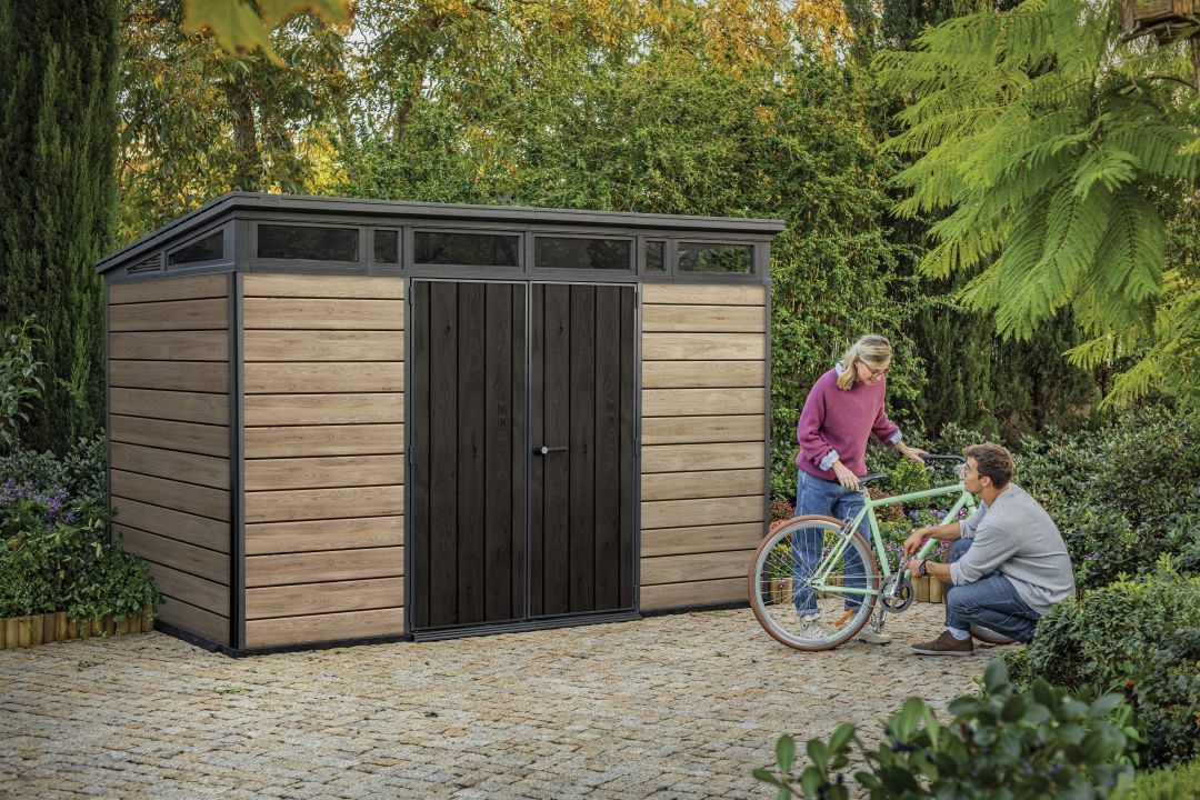 Сарай пластиковый Пент 11х7 светло-коричневый