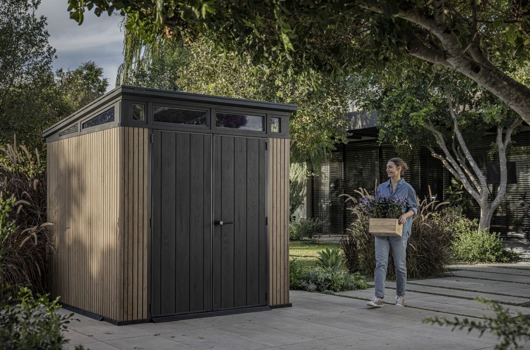 Сарай пластиковый Пент 7х7коричневый 216 х 216 см