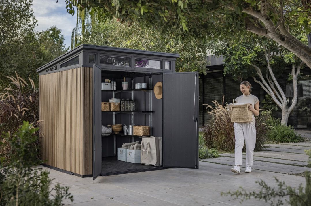 Сарай пластиковый Пент 7х7коричневый 216 х 216 см