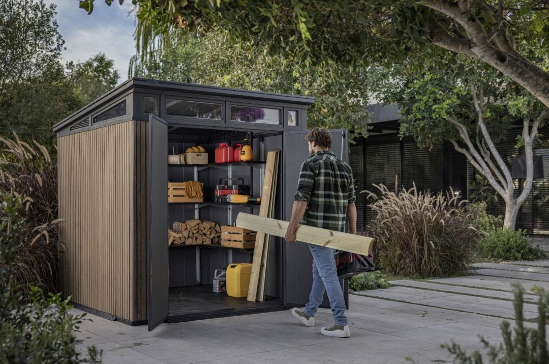 Сарай пластиковый Пент 7х7коричневый 216 х 216 см