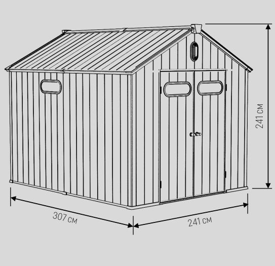 Сарай пластиковый Black Fox Summit 7,4м2