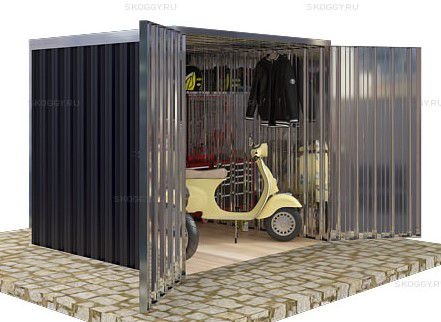 Гараж для Мопедов с Плоской Крышей Стандартный SKOGGY 2м