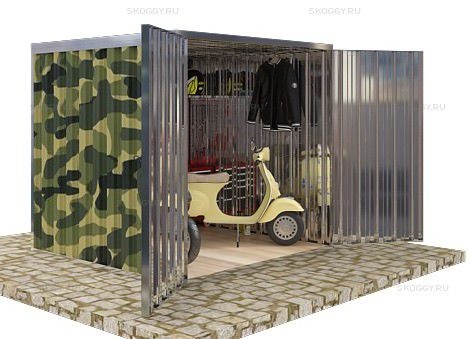 Гараж для Мопедов с Плоской Крышей Стандартный SKOGGY 2м