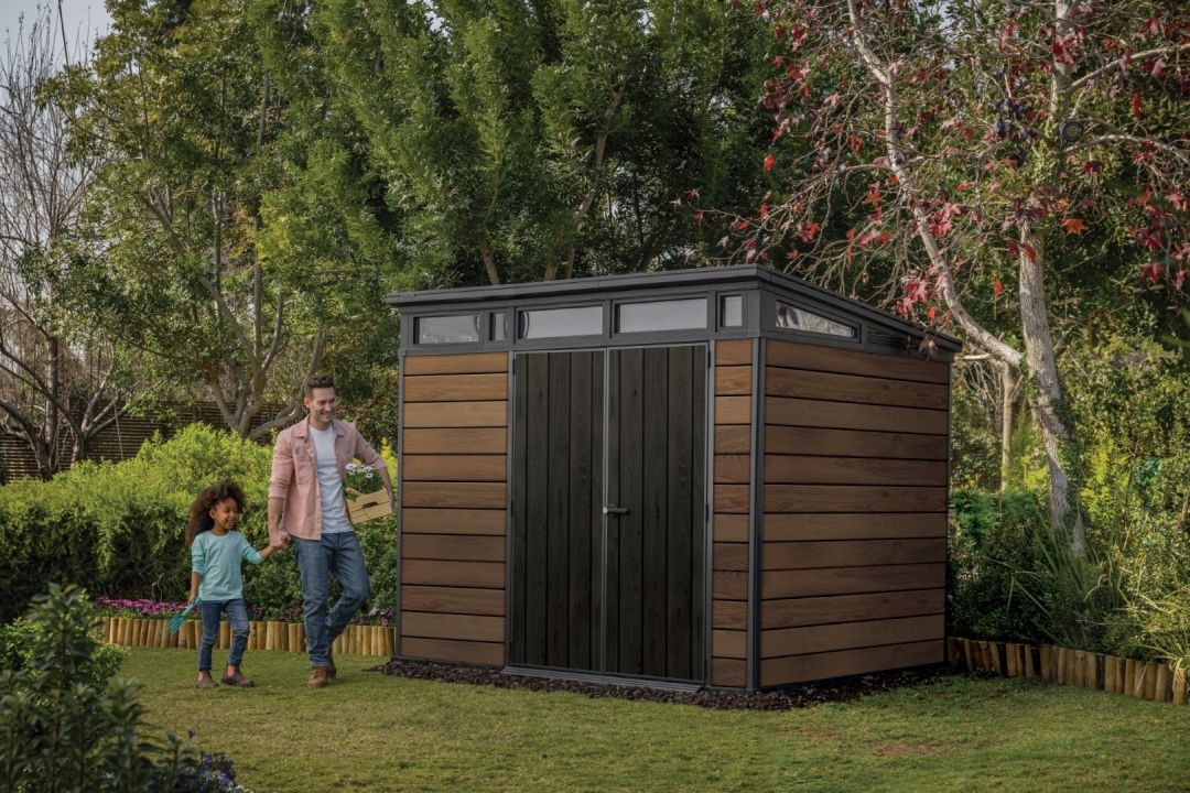 Сарай-хозблок для дачи Keter Пент 9х7 темно-коричневый