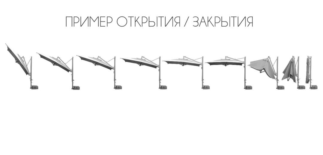 Зонт профессиональный 3х4 м Galileo Wood