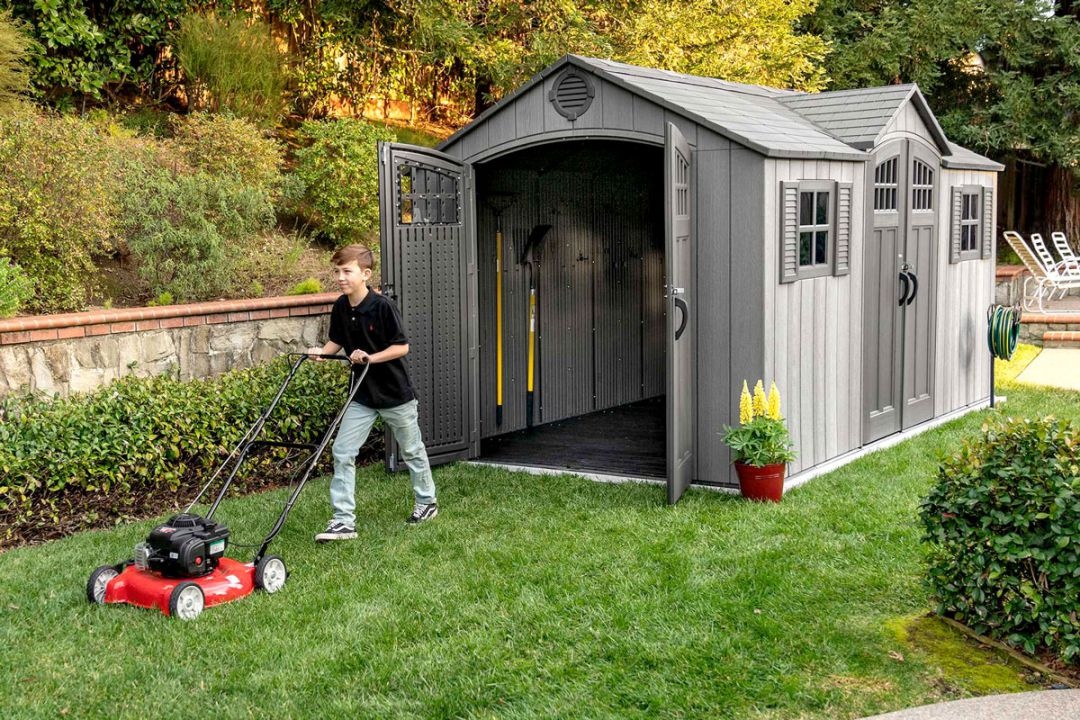 Сарай-гараж WoodLook 15x8