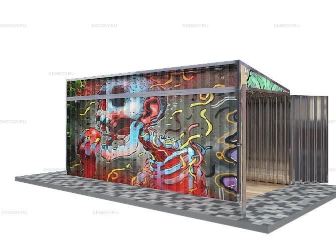 Металлический сарай SKOGGY 5М Стандартный с односкатной крышей