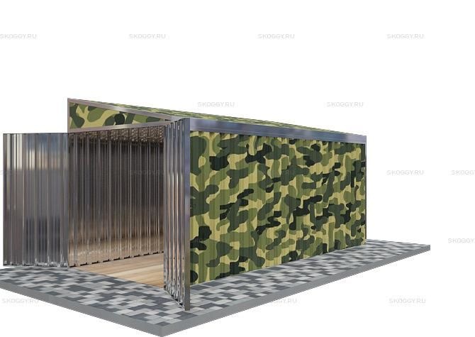 Металлический сарай SKOGGY 5М Стандартный с односкатной крышей