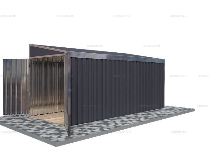 Металлический сарай SKOGGY 5М Стандартный с односкатной крышей