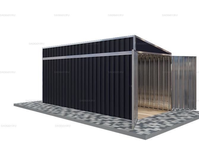 Металлический сарай SKOGGY 5М Стандартный с односкатной крышей
