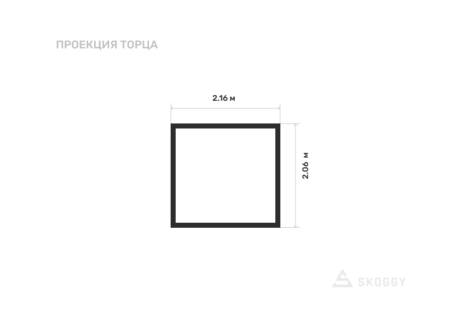 Металлический сарай SKOGGY 5М Стандартный с плоской крышей