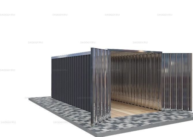 Металлический сарай SKOGGY 5М Стандартный с плоской крышей