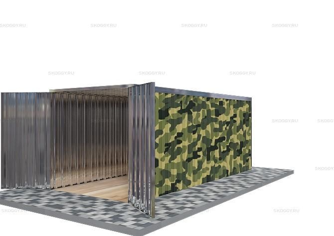 Металлический сарай SKOGGY 5М Стандартный с плоской крышей