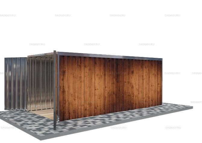 Металлический сарай SKOGGY 5М Стандартный с плоской крышей