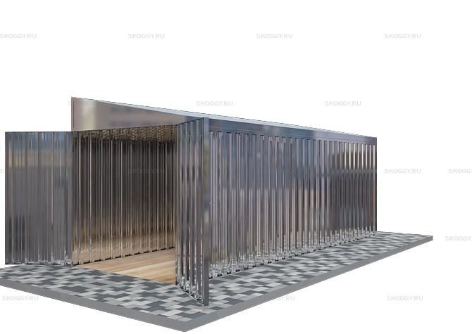 Металлический сарай SKOGGY 6М Стандартный с односкатной крышей