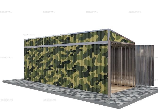 Металлический сарай SKOGGY 6М Стандартный с односкатной крышей