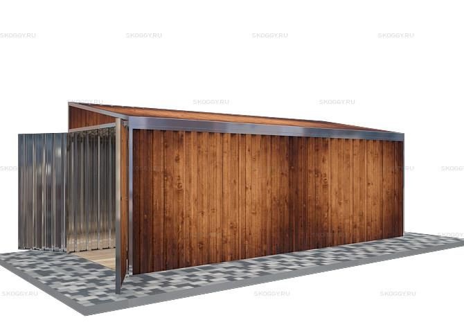 Металлический сарай SKOGGY 6М Стандартный с односкатной крышей
